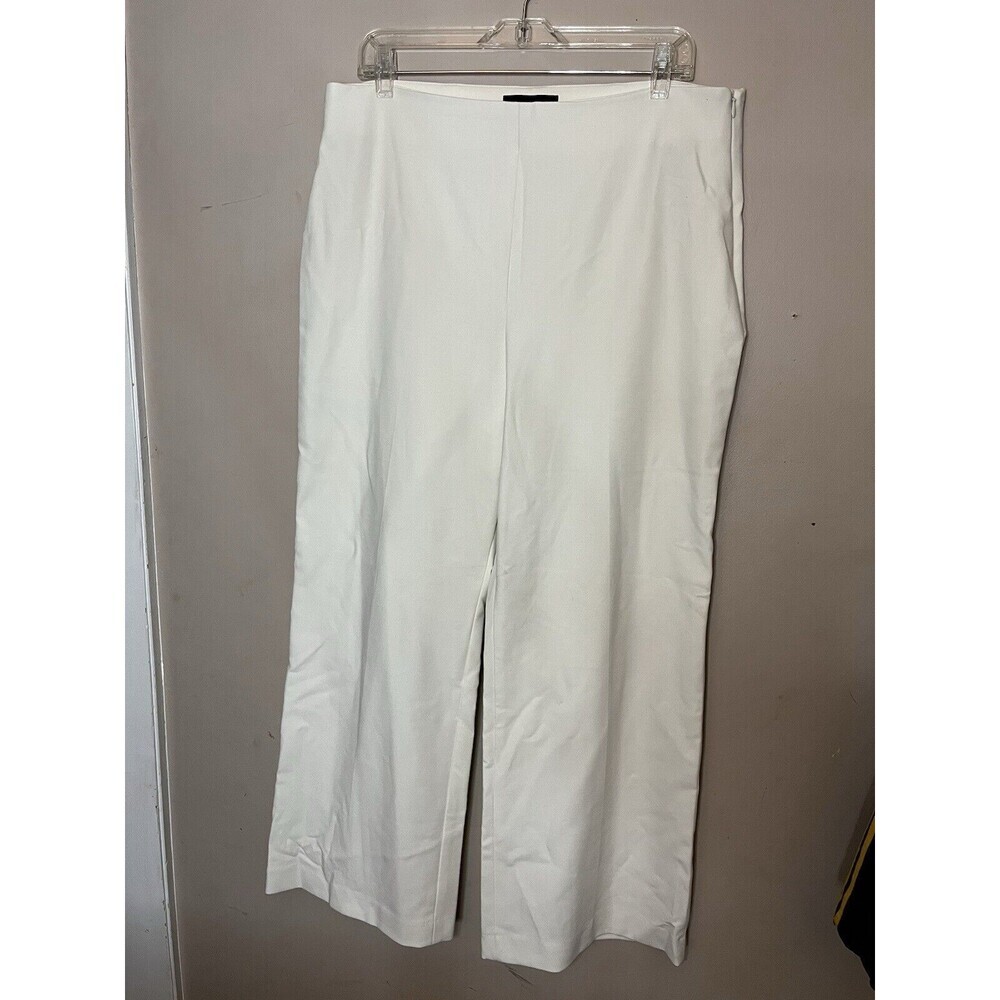 Talbots Petite Easy Travel Wide Leg Women’s Size 16P Ivory Viscose Blend Pant